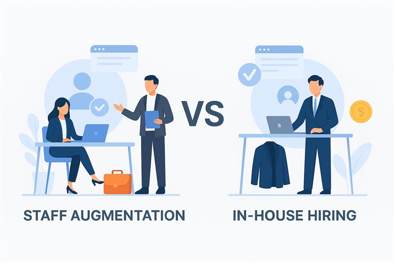 Staff Augmentation vs In-House Hiring: How Startups Can Cut Costs In 2025